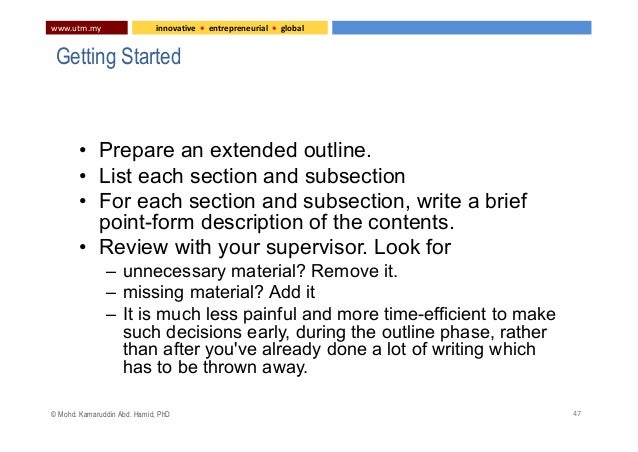 Abd dissertation writing