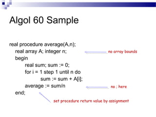 ALGOL ailesi programlama dilleri | PPT