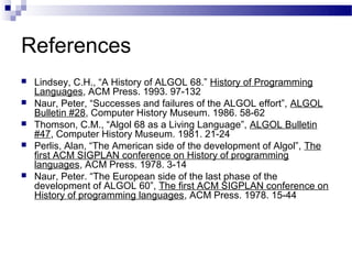 ALGOL ailesi programlama dilleri | PPT