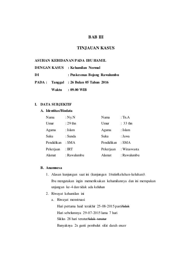 Asuhan Kebidanan Pada Ibu Hamil Normal Pkk 1