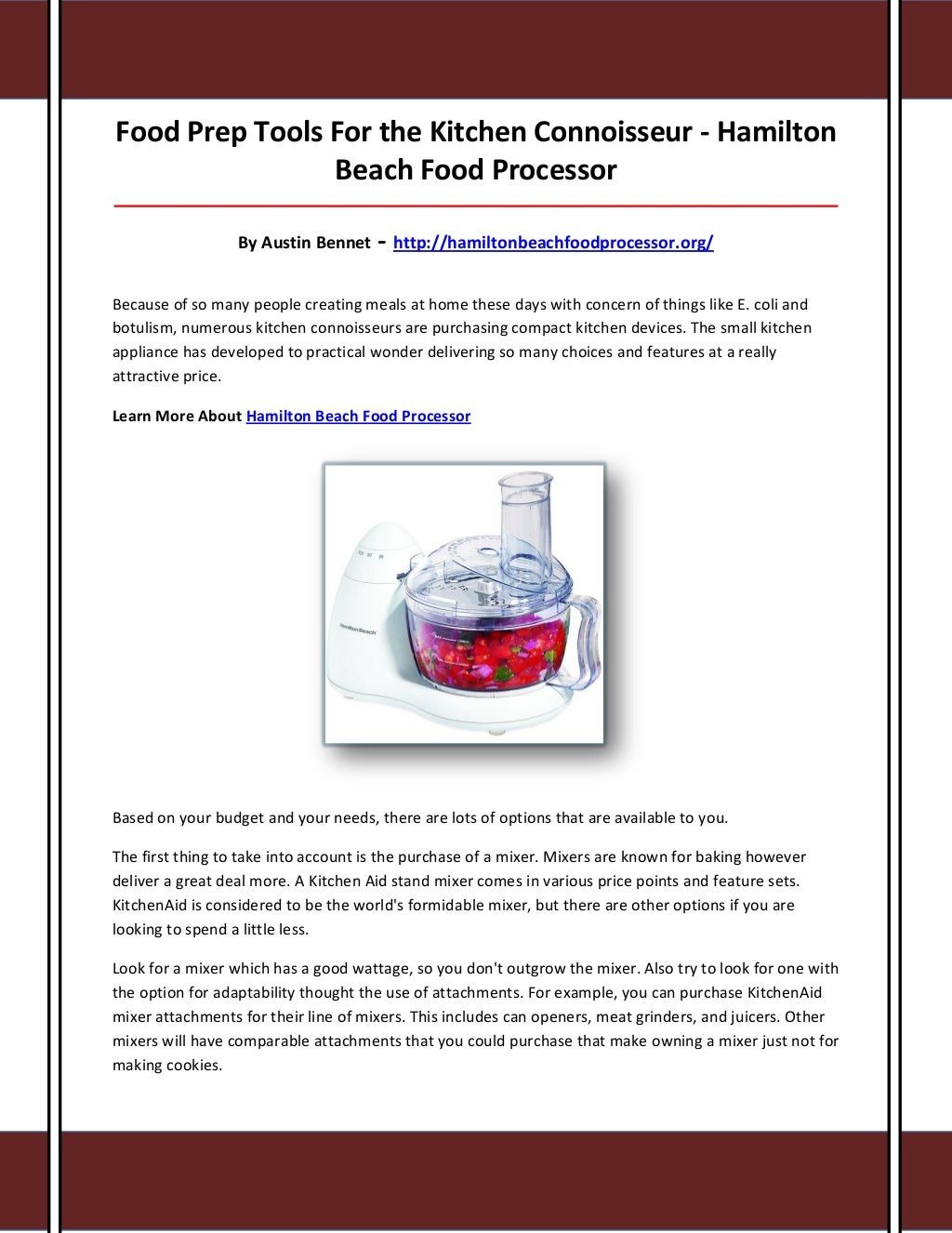hamilton beach food processor 70743