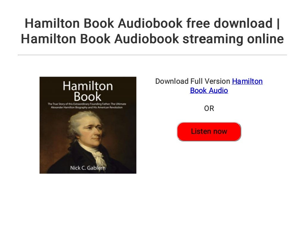 Hamilton Book Audiobook free download | Hamilton Book Audiobook