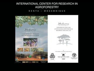 INTERNATIONAL CENTER FOR RESEARCH IN
           AGROFORESTRY
       K E N Y A   -   M O Z A M B I Q U E
 