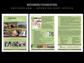 BIOVISION FOUNDATION
S W I T Z E R L A N D   –   O P E R A T E S   E A S T   A F R I C A
 