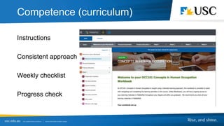 Competence (curriculum)
Instructions
Consistent approach
Weekly checklist
Progress check
 