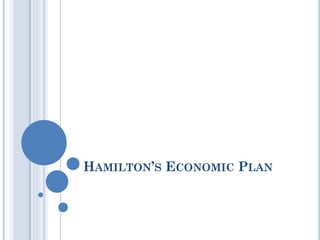 HAMILTON’S ECONOMIC PLAN
 
