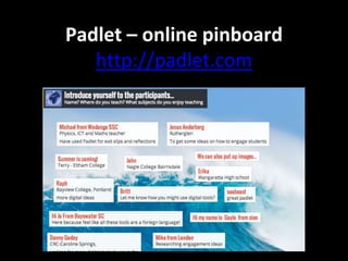 Padlet – online pinboard
http://padlet.com