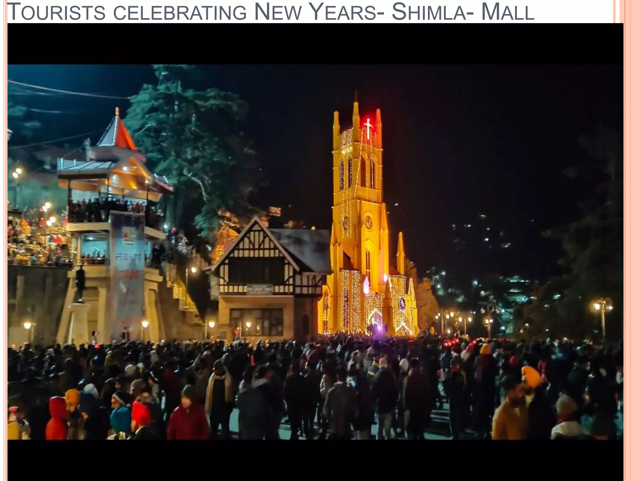 TOURISTS CELEBRATING NEW YEARS- SHIMLA- MALL
 