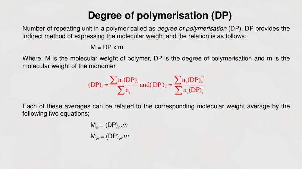 Molecular Weight of Polymers