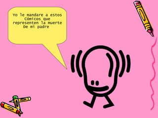 Yo le mandare a estos Cómicos que representen la muerte  De mi padre  