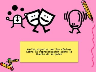 Hamlet organiza con los cómicos Sobre la representación sobre la Muerte de su padre 