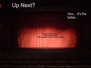 Up Next? Ooo… It’s the ladies… 