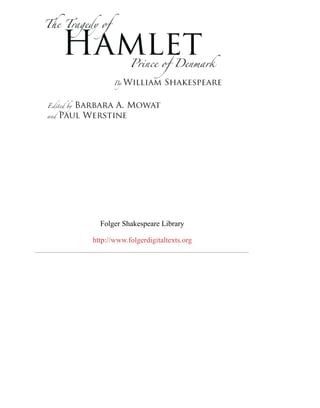 Folger Shakespeare Library
http://www.folgerdigitaltexts.org
 