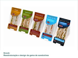 Snock:
Reestruturação e design da gama de sanduíches
 