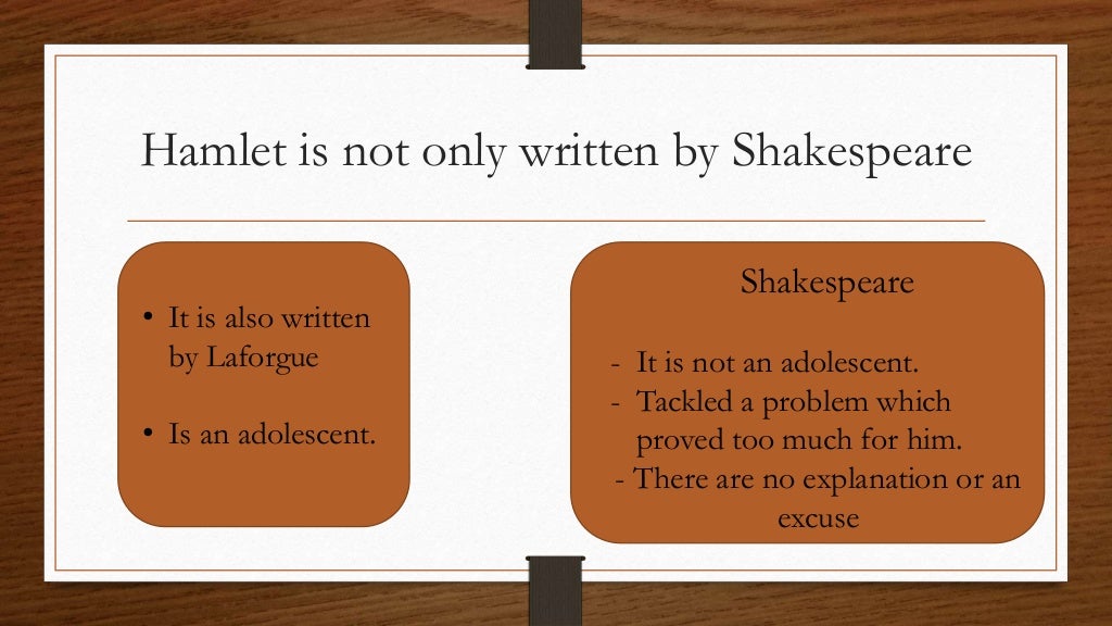 Hamlet and his problems