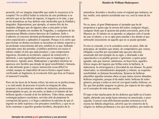 Ejemplar de cortesía  gratis  para lectura y uso personal 10 www.interlectores.com Hamlet de  William Shakespeare 