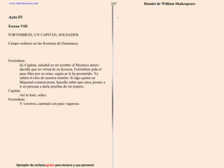 Ejemplar de cortesía  gratis  para lectura y uso personal 107 www.interlectores.com Hamlet de  William Shakespeare 
