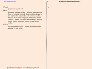Ejemplar de cortesía  gratis  para lectura y uso personal 113 www.interlectores.com Hamlet de  William Shakespeare 