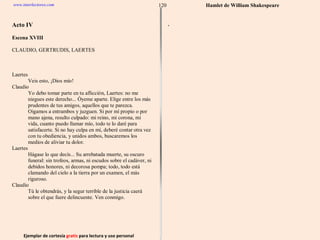 Ejemplar de cortesía  gratis  para lectura y uso personal 120 www.interlectores.com Hamlet de  William Shakespeare 