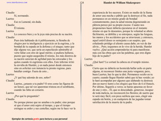 Ejemplar de cortesía  gratis  para lectura y uso personal 124 www.interlectores.com Hamlet de  William Shakespeare 