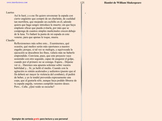 Ejemplar de cortesía  gratis  para lectura y uso personal 125 www.interlectores.com Hamlet de  William Shakespeare 