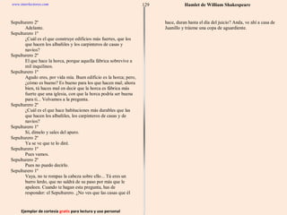 Ejemplar de cortesía  gratis  para lectura y uso personal 129 www.interlectores.com Hamlet de  William Shakespeare 