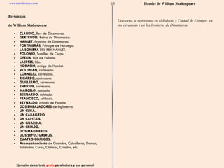 Ejemplar de cortesía  gratis  para lectura y uso personal 13 www.interlectores.com Hamlet de  William Shakespeare 