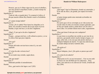 Ejemplar de cortesía  gratis  para lectura y uso personal 132 www.interlectores.com Hamlet de  William Shakespeare 