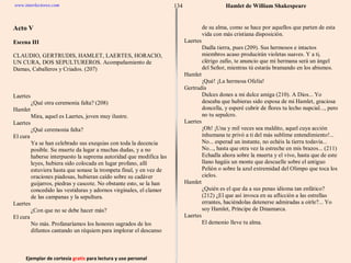 Ejemplar de cortesía  gratis  para lectura y uso personal 134 www.interlectores.com Hamlet de  William Shakespeare 