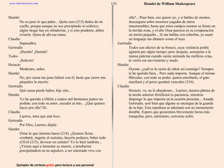 Ejemplar de cortesía  gratis  para lectura y uso personal 135 www.interlectores.com Hamlet de  William Shakespeare 