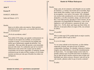 Ejemplar de cortesía  gratis  para lectura y uso personal 136 www.interlectores.com Hamlet de  William Shakespeare 