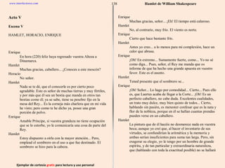 Ejemplar de cortesía  gratis  para lectura y uso personal 138 www.interlectores.com Hamlet de  William Shakespeare 
