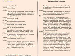 Ejemplar de cortesía  gratis  para lectura y uso personal 17 www.interlectores.com Hamlet de  William Shakespeare 