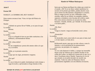 Ejemplar de cortesía  gratis  para lectura y uso personal 35 www.interlectores.com Hamlet de  William Shakespeare 