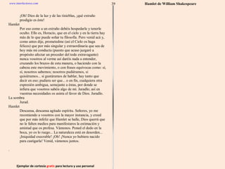 Ejemplar de cortesía  gratis  para lectura y uso personal 39 www.interlectores.com Hamlet de  William Shakespeare 