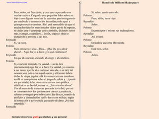 Ejemplar de cortesía  gratis  para lectura y uso personal 42 www.interlectores.com Hamlet de  William Shakespeare 