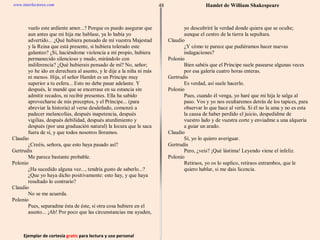 Ejemplar de cortesía  gratis  para lectura y uso personal 48 www.interlectores.com Hamlet de  William Shakespeare 