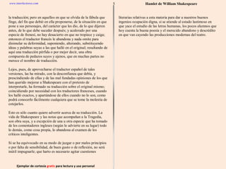 Ejemplar de cortesía  gratis  para lectura y uso personal 5 www.interlectores.com Hamlet de  William Shakespeare 