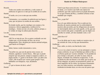 Ejemplar de cortesía  gratis  para lectura y uso personal 52 www.interlectores.com Hamlet de  William Shakespeare 