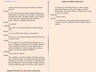 Ejemplar de cortesía  gratis  para lectura y uso personal 54 www.interlectores.com Hamlet de  William Shakespeare 