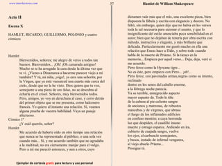 Ejemplar de cortesía  gratis  para lectura y uso personal 57 www.interlectores.com Hamlet de  William Shakespeare 