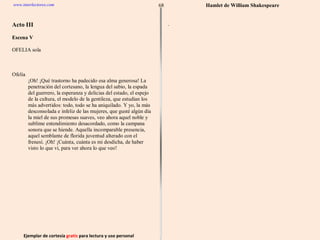 Ejemplar de cortesía  gratis  para lectura y uso personal 68 www.interlectores.com Hamlet de  William Shakespeare 