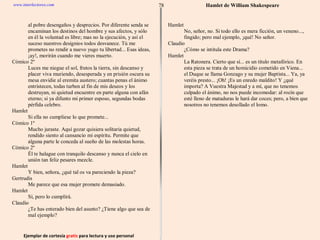 Ejemplar de cortesía  gratis  para lectura y uso personal 78 www.interlectores.com Hamlet de  William Shakespeare 