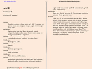 Ejemplar de cortesía  gratis  para lectura y uso personal 83 www.interlectores.com Hamlet de  William Shakespeare 