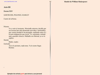 Ejemplar de cortesía  gratis  para lectura y uso personal 91 www.interlectores.com Hamlet de  William Shakespeare 