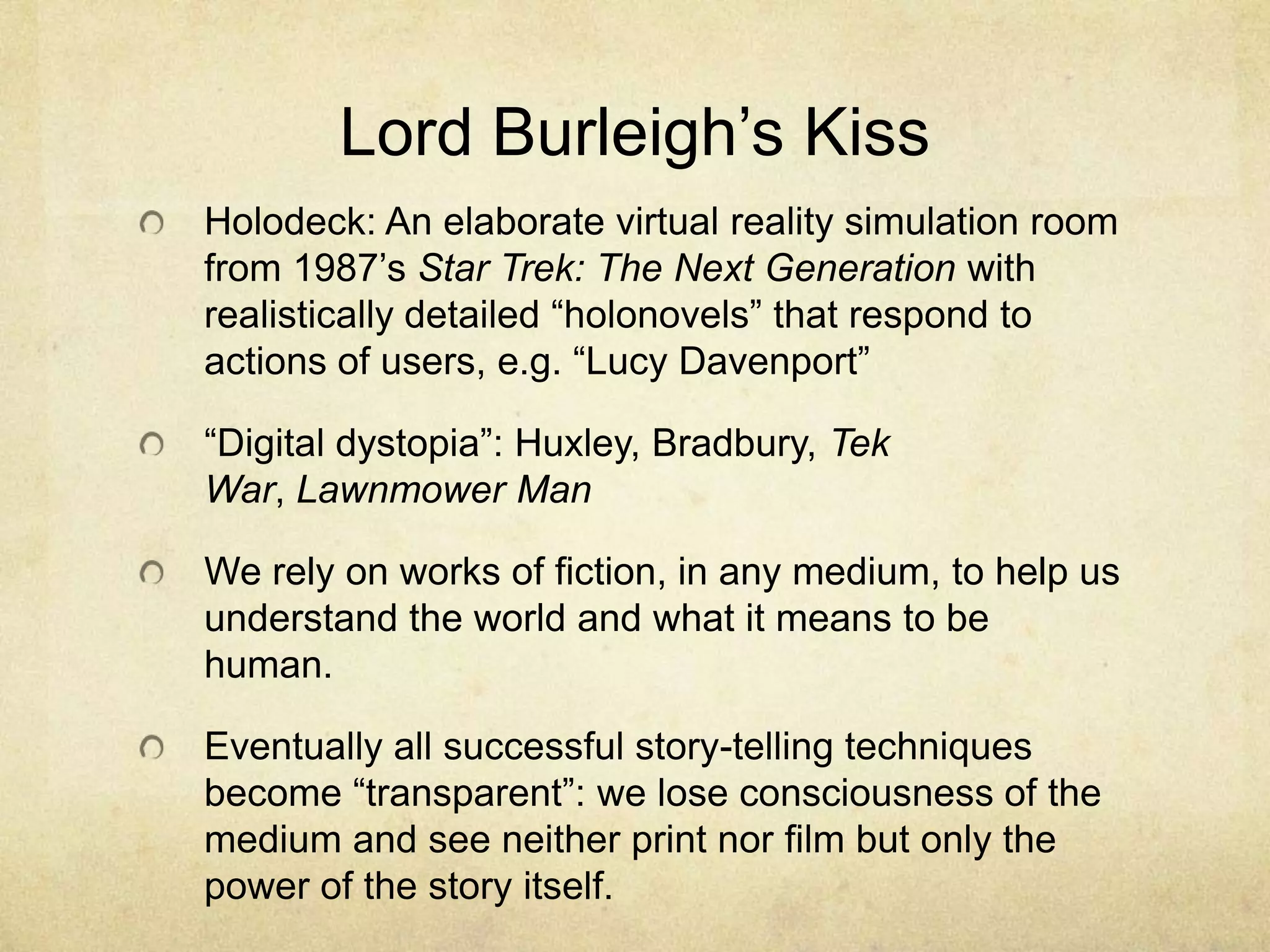 Hamlet on The Holodeck Presentation | PPTX