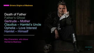 Death of Father
Father’s Ghost
Gertrude – Mother
Claudius – Hamlet’s Uncle
Ophelia – Love Interest
Hamlet – Himself
Key Characters who drove
Hamlet to Madness
Drivers Origins of Madness
daria smith giraud
4
 