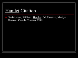 Hamlet S Worldview