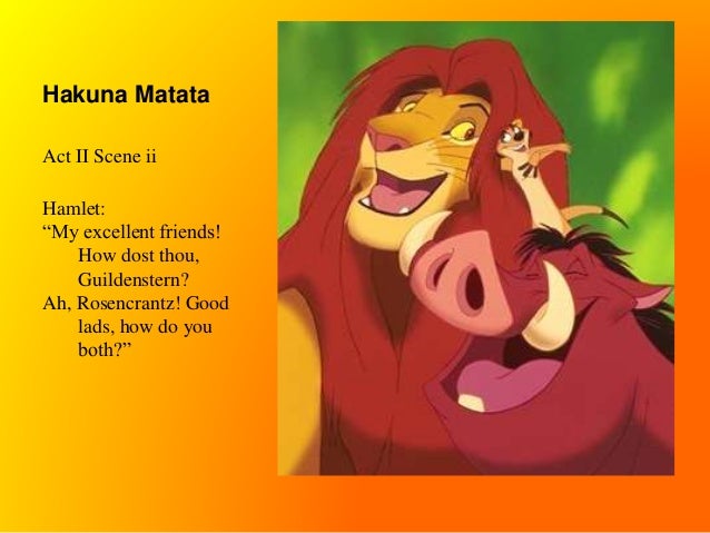 the lion king vs hamlet King hamlet and mufasa are fathers of the protagonists and both are killed by their younger siblings hamlet was killed before the taking place of the play, but his ghost appears in front of his son, hamlet, to warn him of his brother’s, claudius’s, deed and to avenge him king hamlet was killed by poison being poured in his ear while he slept. the lion king vs hamlet King hamlet and mufasa are fathers of the protagonists and both are killed by their younger siblings hamlet was killed before the taking place of the play, but his ghost appears in front of his son, hamlet, to warn him of his brother’s, claudius’s, deed and to avenge him king hamlet was killed by poison being poured in his ear while he slept.