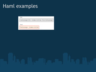 Ruby Frontend Haml Example Haml & sass | PDF